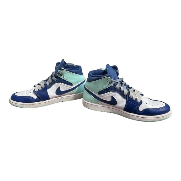 Nike Air Jordan 1 Mid "Blue Mint" Sneakers Size Men's 8.5 - Picture 9 of 13
